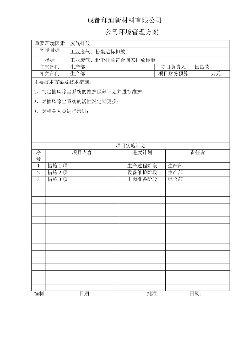 公司环境管理方案_第2页