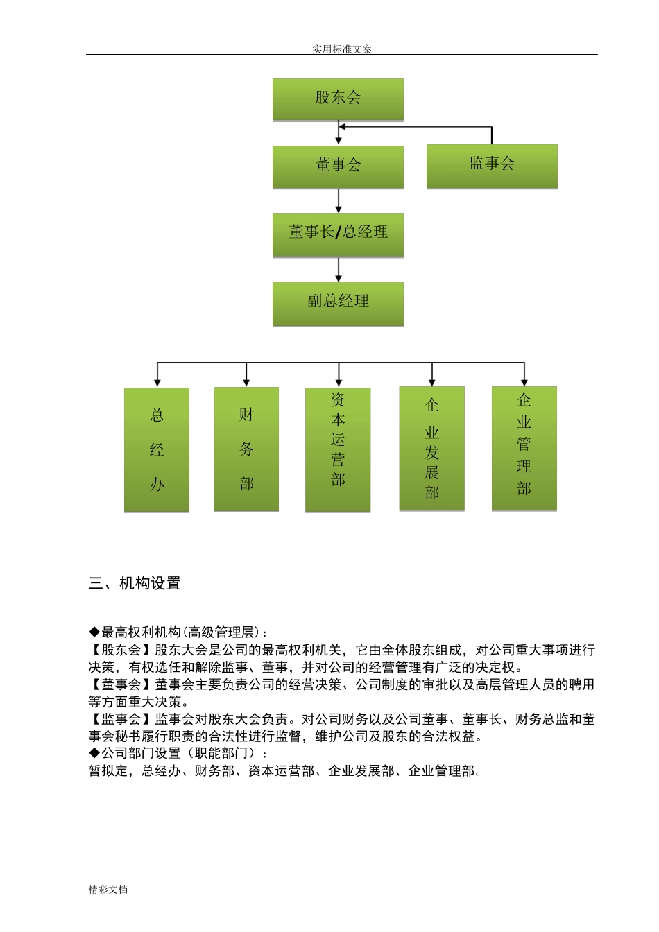 公司的组织架构及部门职责_第2页