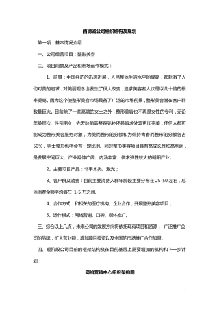 公司的组织架构方案