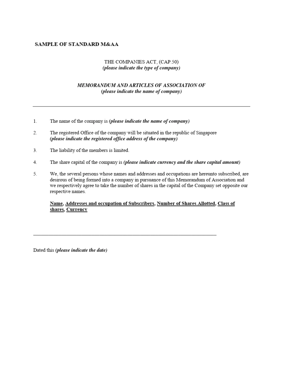 公司章程新加坡_第1页