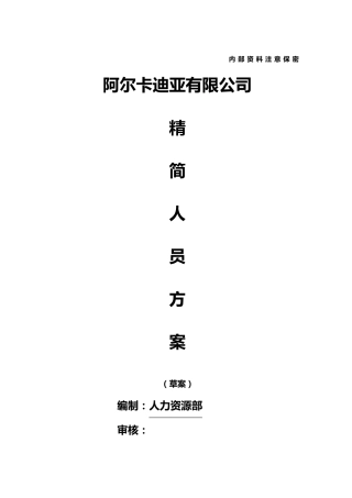 公司精简人员优化方案