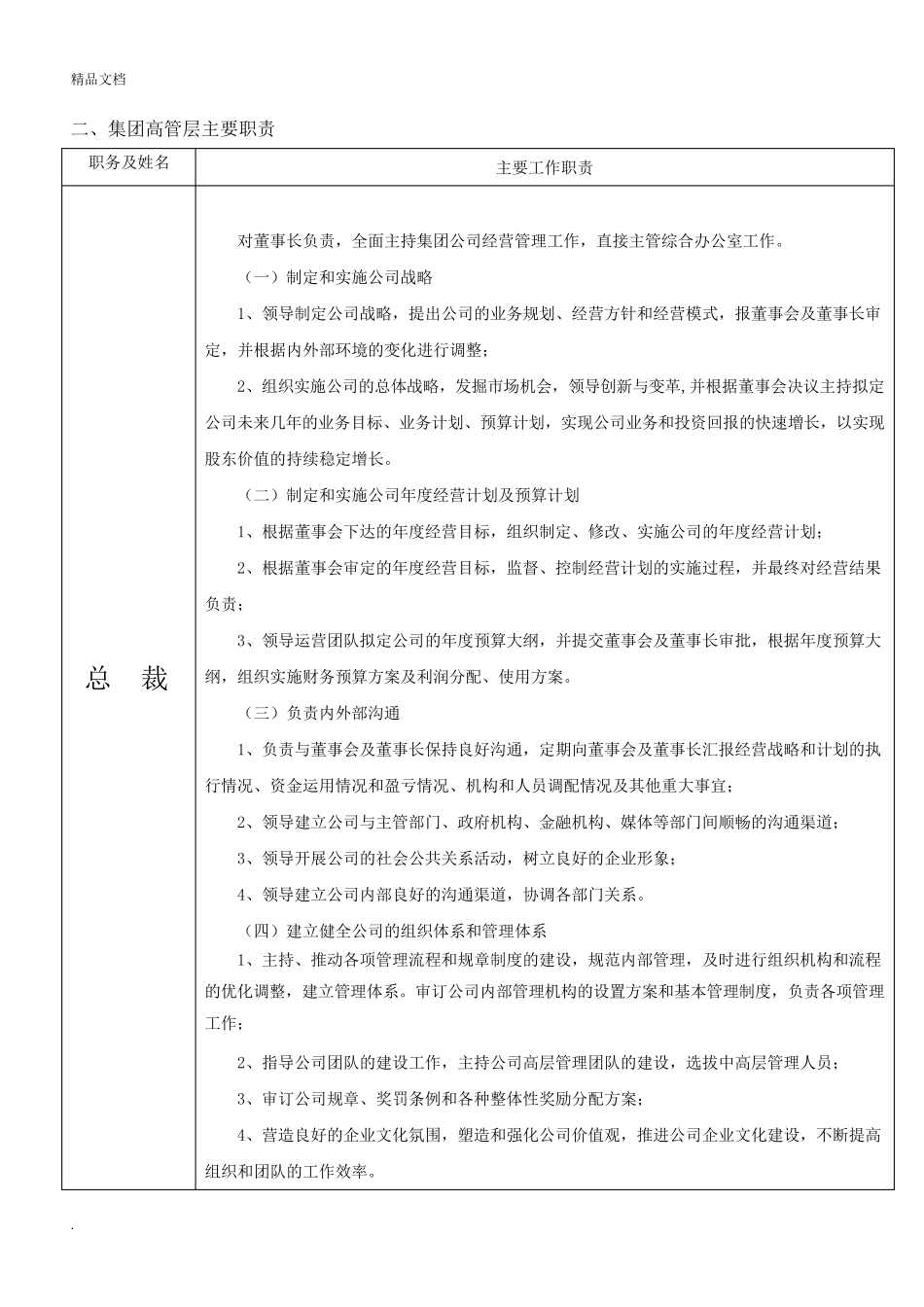 公司组织机构设置及职责_第2页