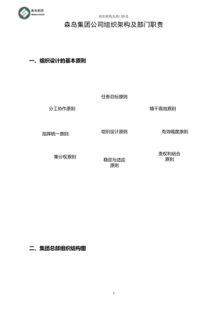 公司组织架构及部门职责