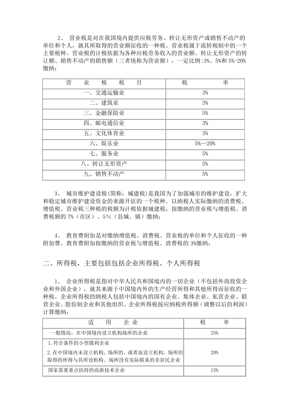 公司经营到底要交哪些税费_第2页