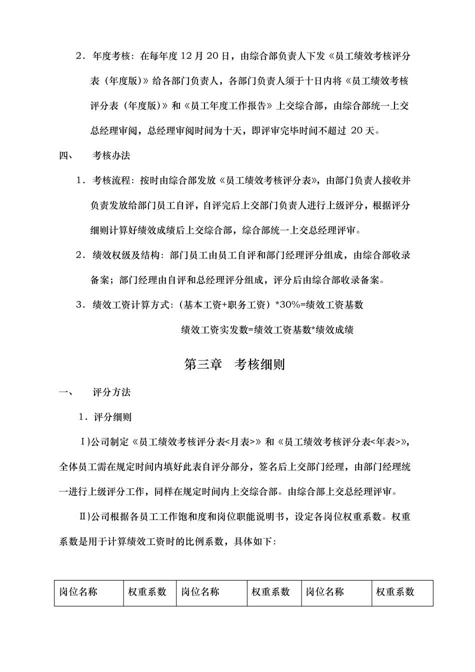 公司绩效考核管理办法与细则_第2页