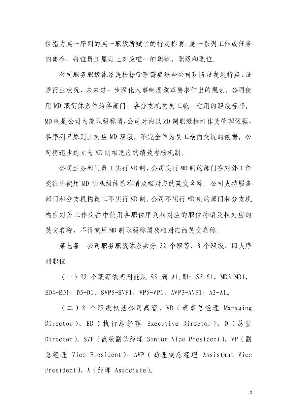公司职务职级管理办法_第2页