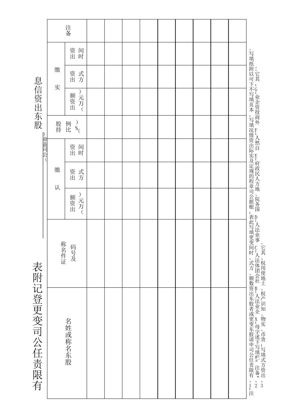 公司股权变更登记表格_第3页