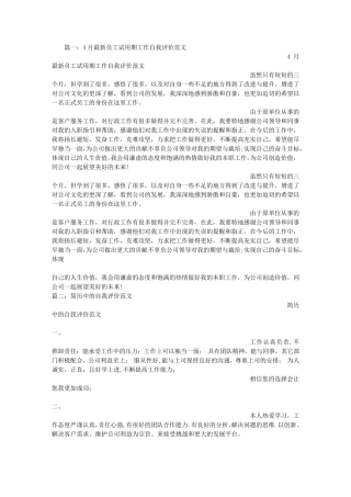 公司自我评价范文