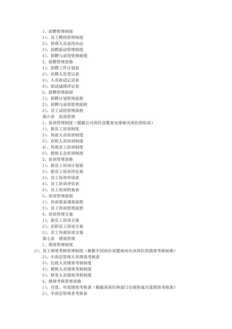 公司规章制度框架(共5篇)_第2页