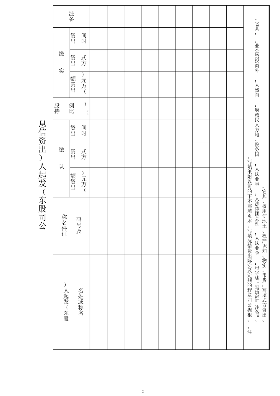 公司设立登记申请书_第2页