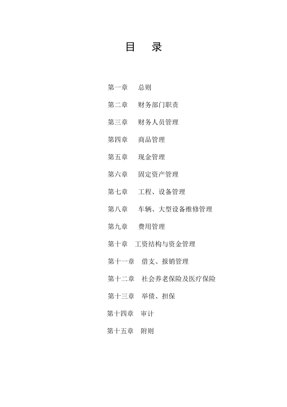 公司财务管理实施细则_第1页