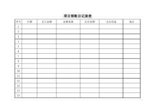 公司账目记录表