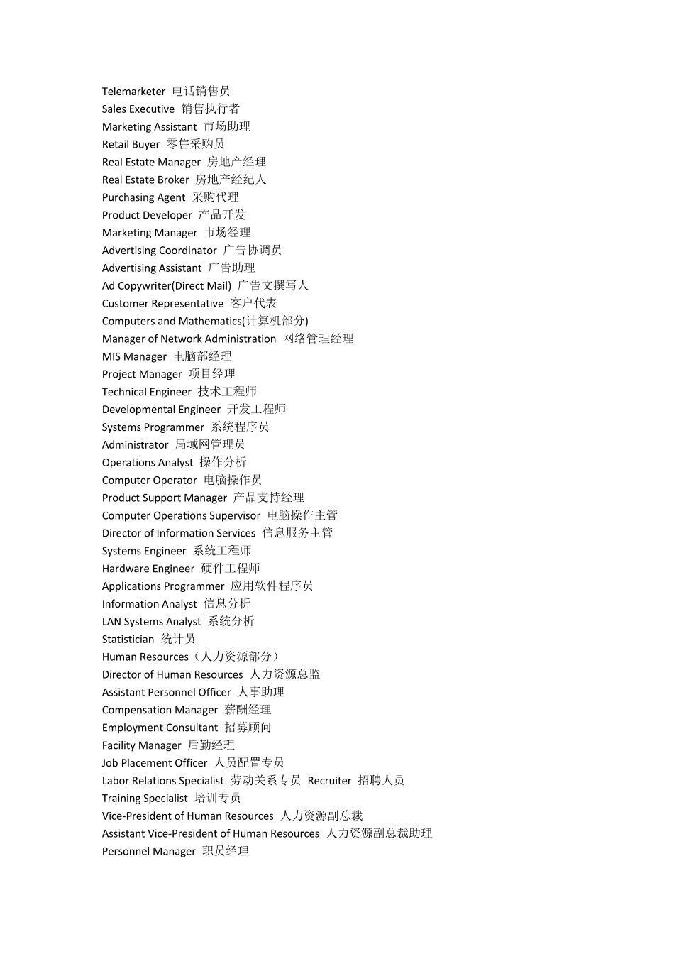 公司里各职位名称的英文缩写公司职位名称英文缩写_第2页
