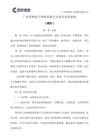 公司问责制度