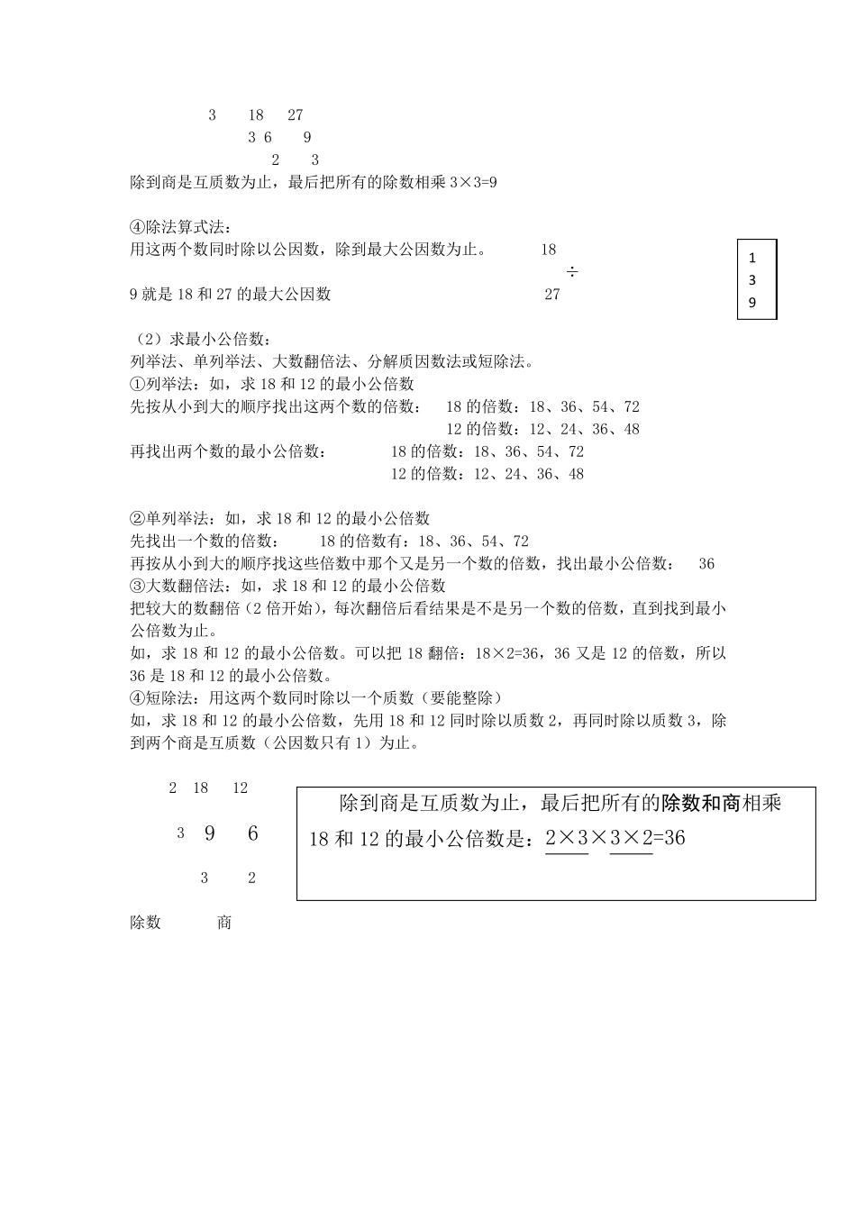 公因数和公倍数知识点_第2页