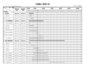 公园施工进度计划(横道图)