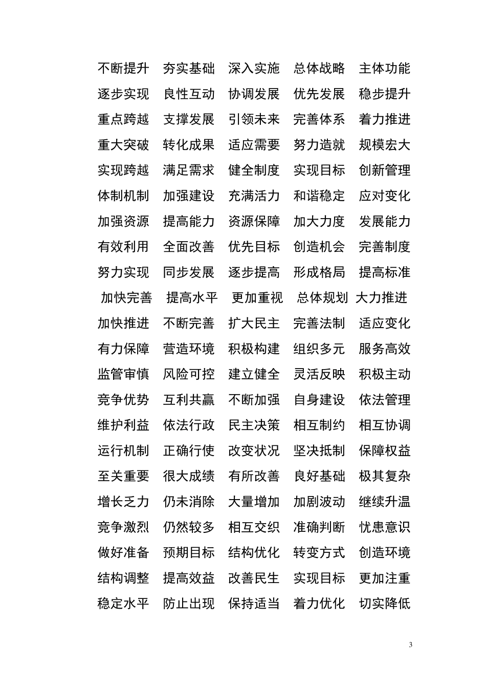 公文常用四字短语_第3页