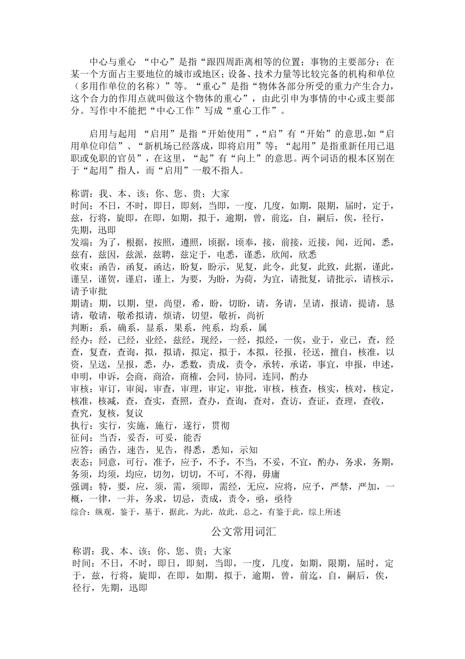 公文词汇汇总_第3页