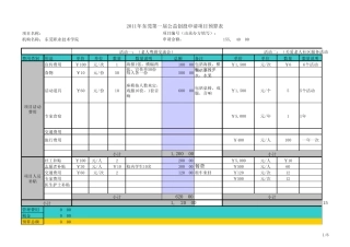 公益创投预算表
