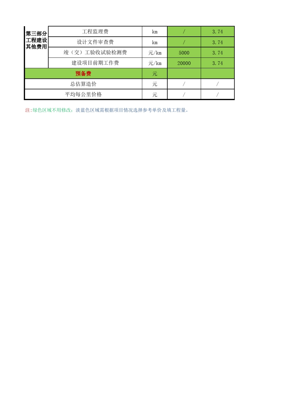 公路估算计算表_第2页