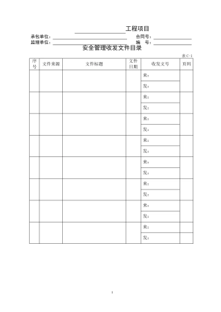 公路工程现场安全管理表格模板
