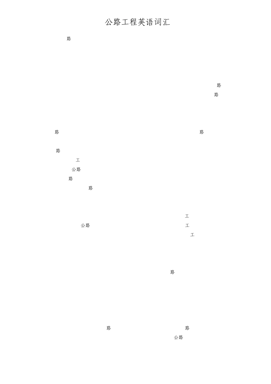 公路工程英语词汇(收藏版)_第3页