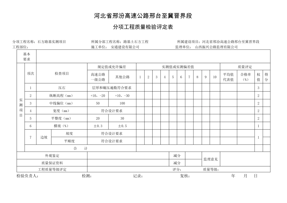 公路工程质量检验评定表_第2页