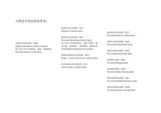 公路技术状况评定标准JTG52102018概要总结