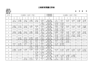公路断面测量记录表
