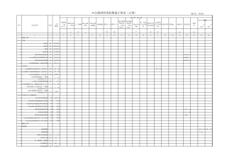公路材料用量计算表