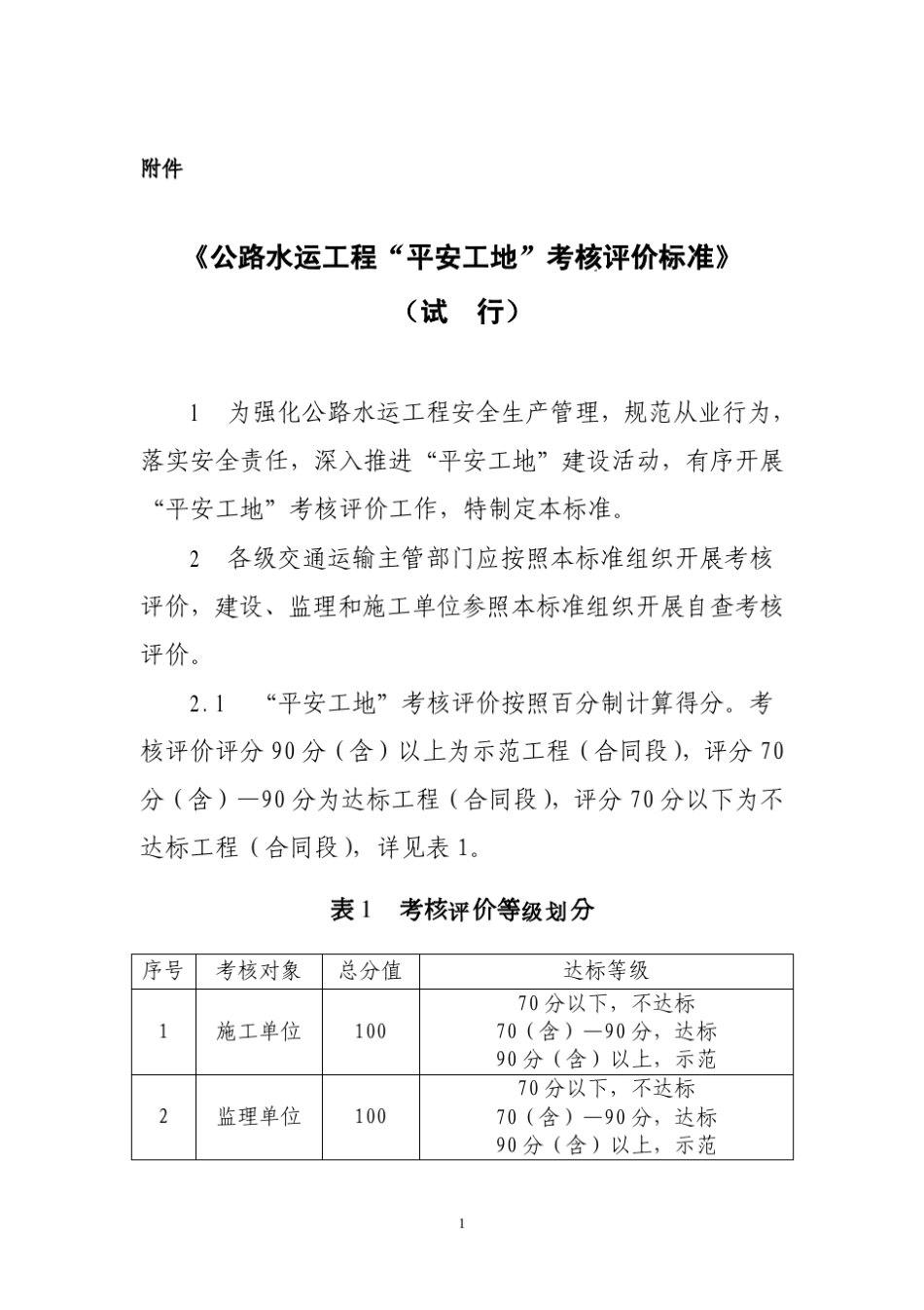 公路水运工程“平安工地”考核标准交质监发[2012]679号_第1页
