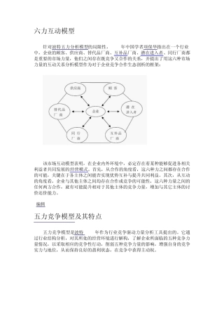 六力互动模型