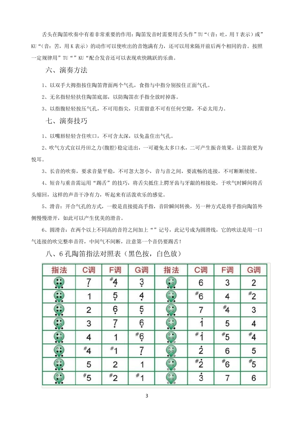 六孔陶笛初级教程_第3页