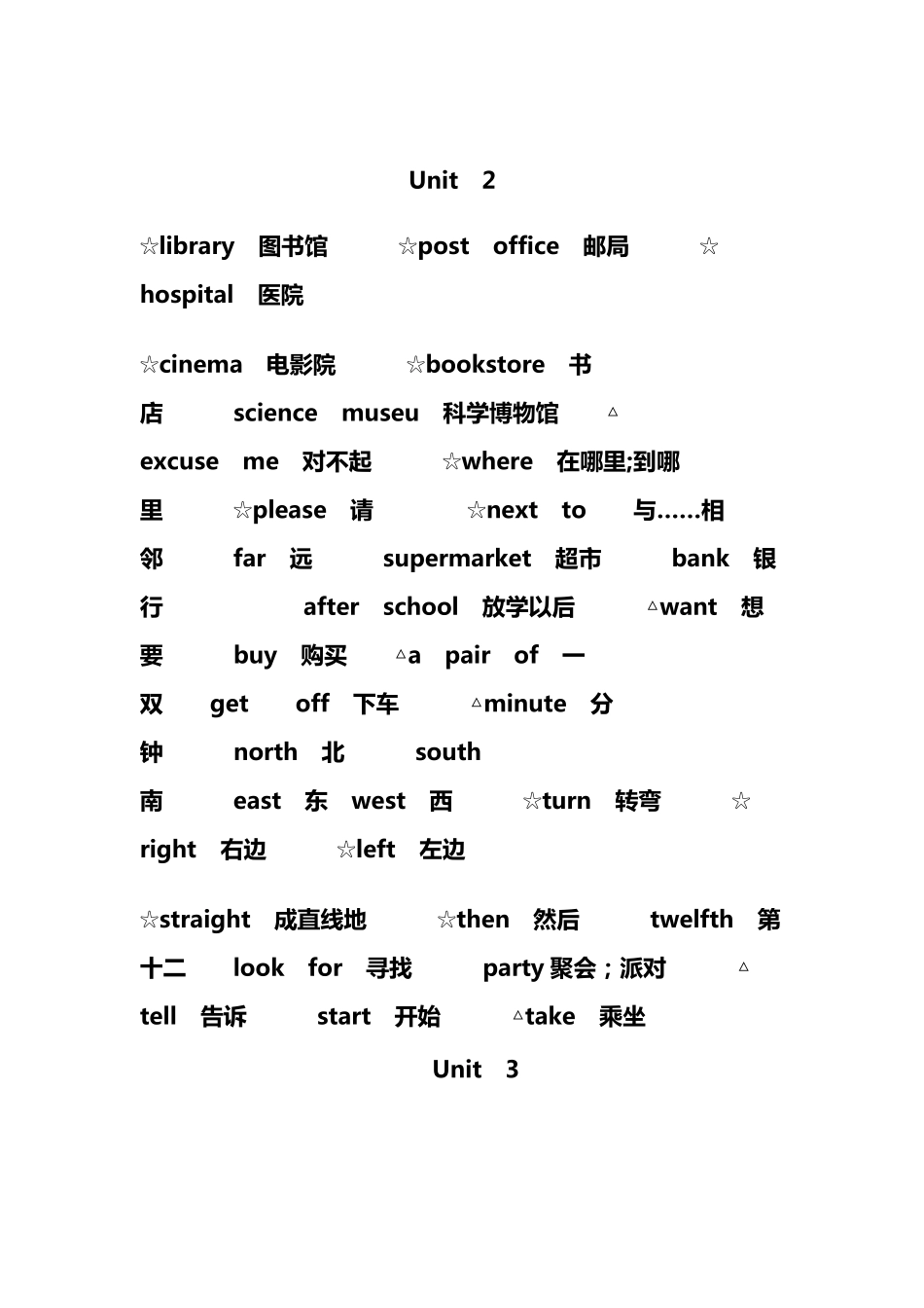 六年级上册英语单词大全_第2页