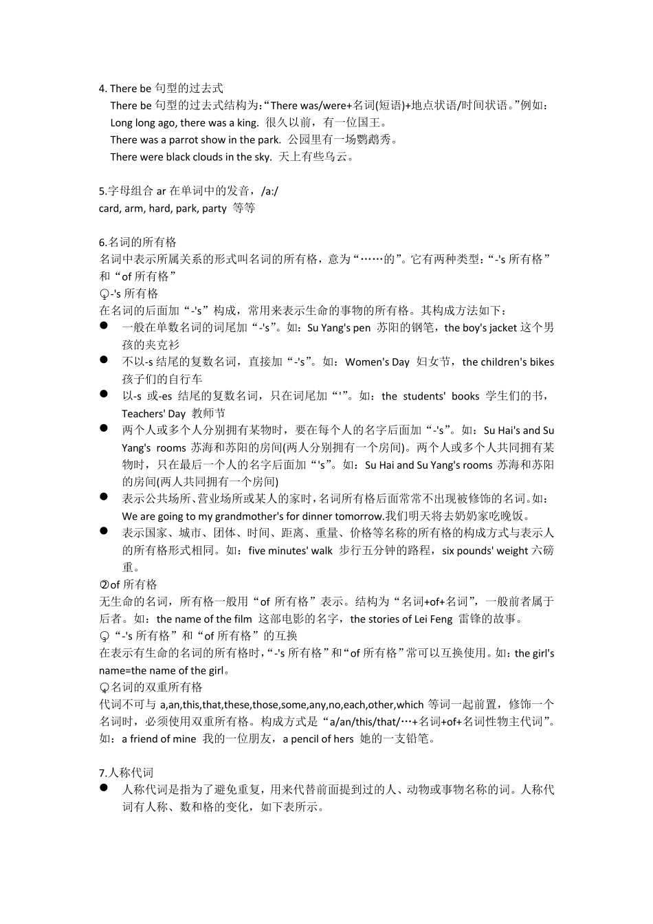 六年级上册英语知识点归纳_第3页