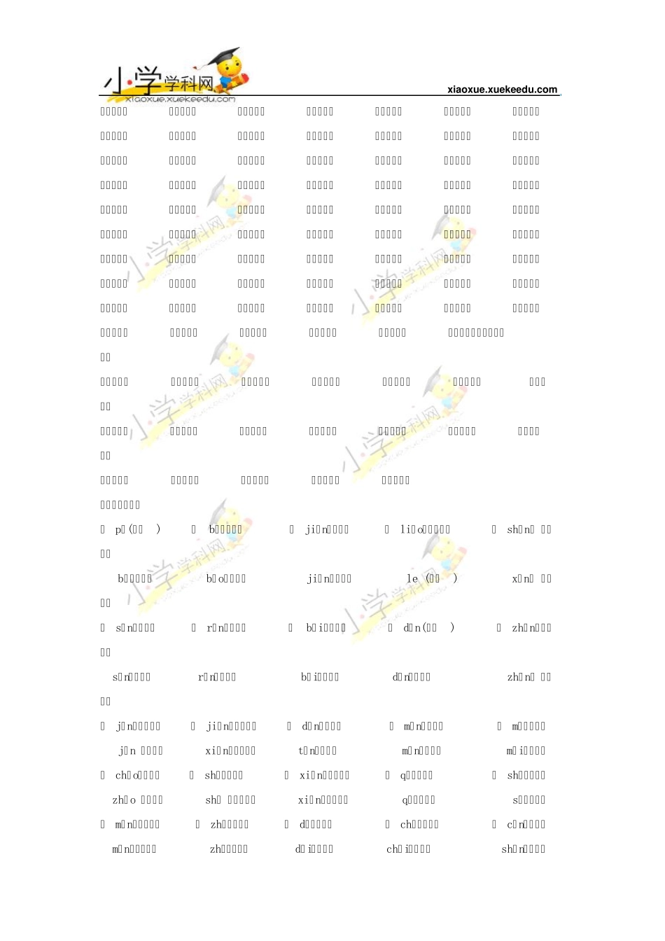 六年级下册语文[教材梳理]专项部分字词湘教版[小学学科网]_第2页
