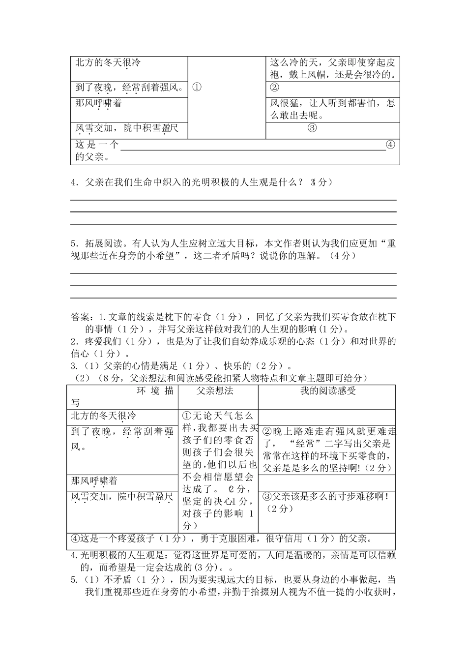 六年级小升初阅读理解及答案_第3页