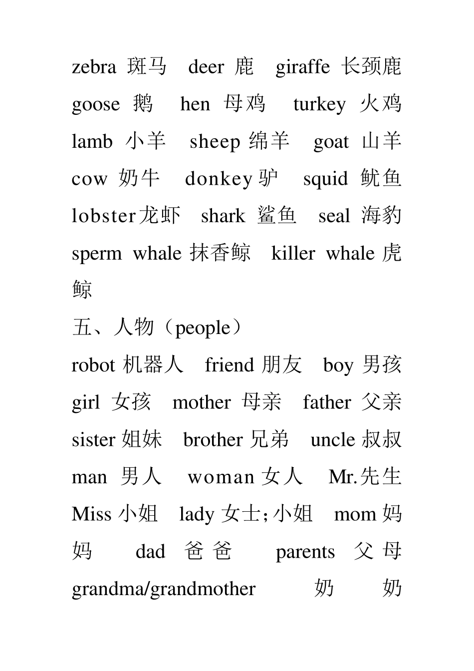 六年级小学生英语必背单词_第3页
