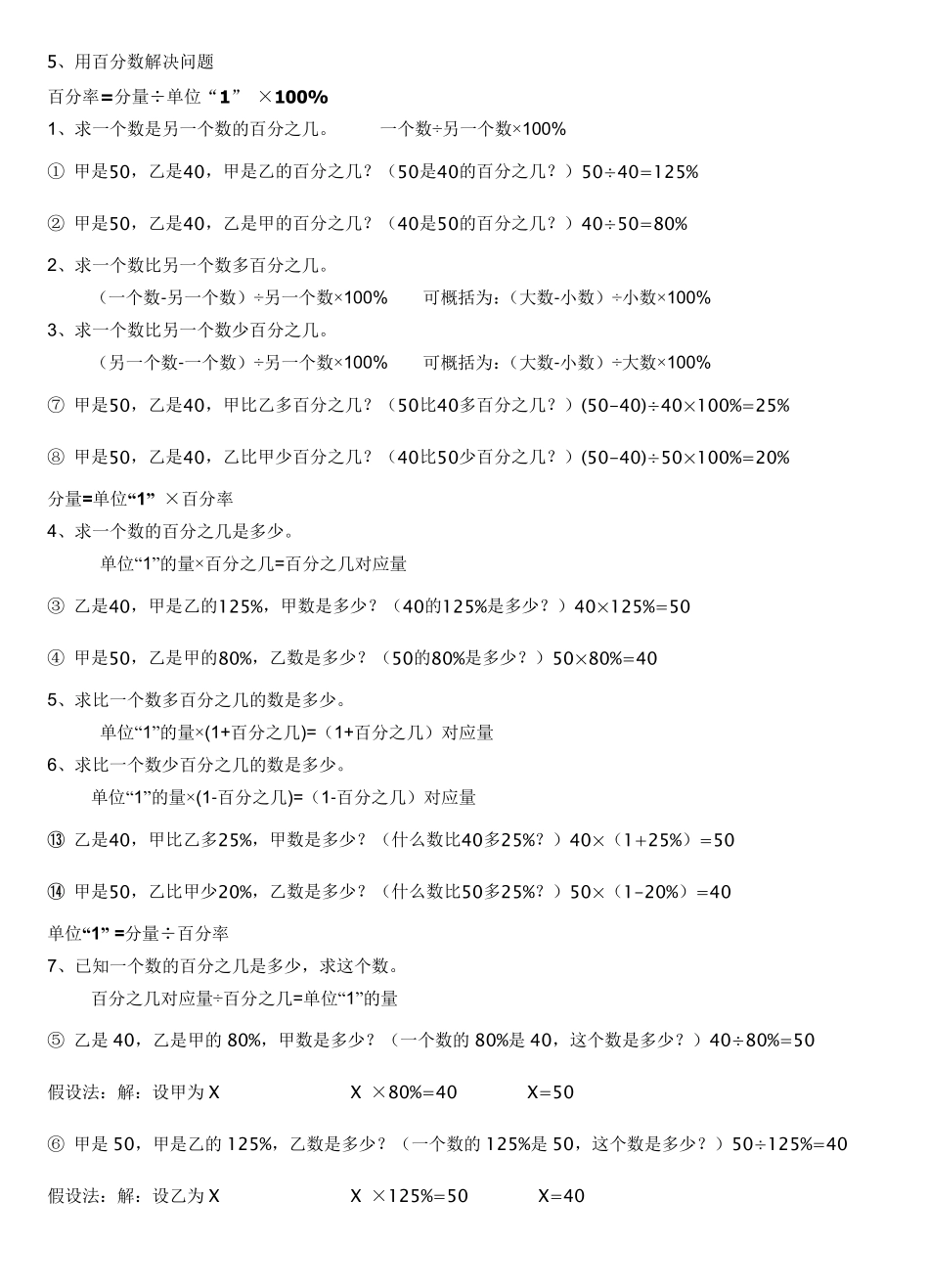 六年级数学下百分数知识点总结_第2页