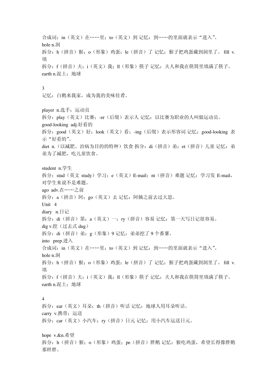 六年级英语记忆拆分_第2页