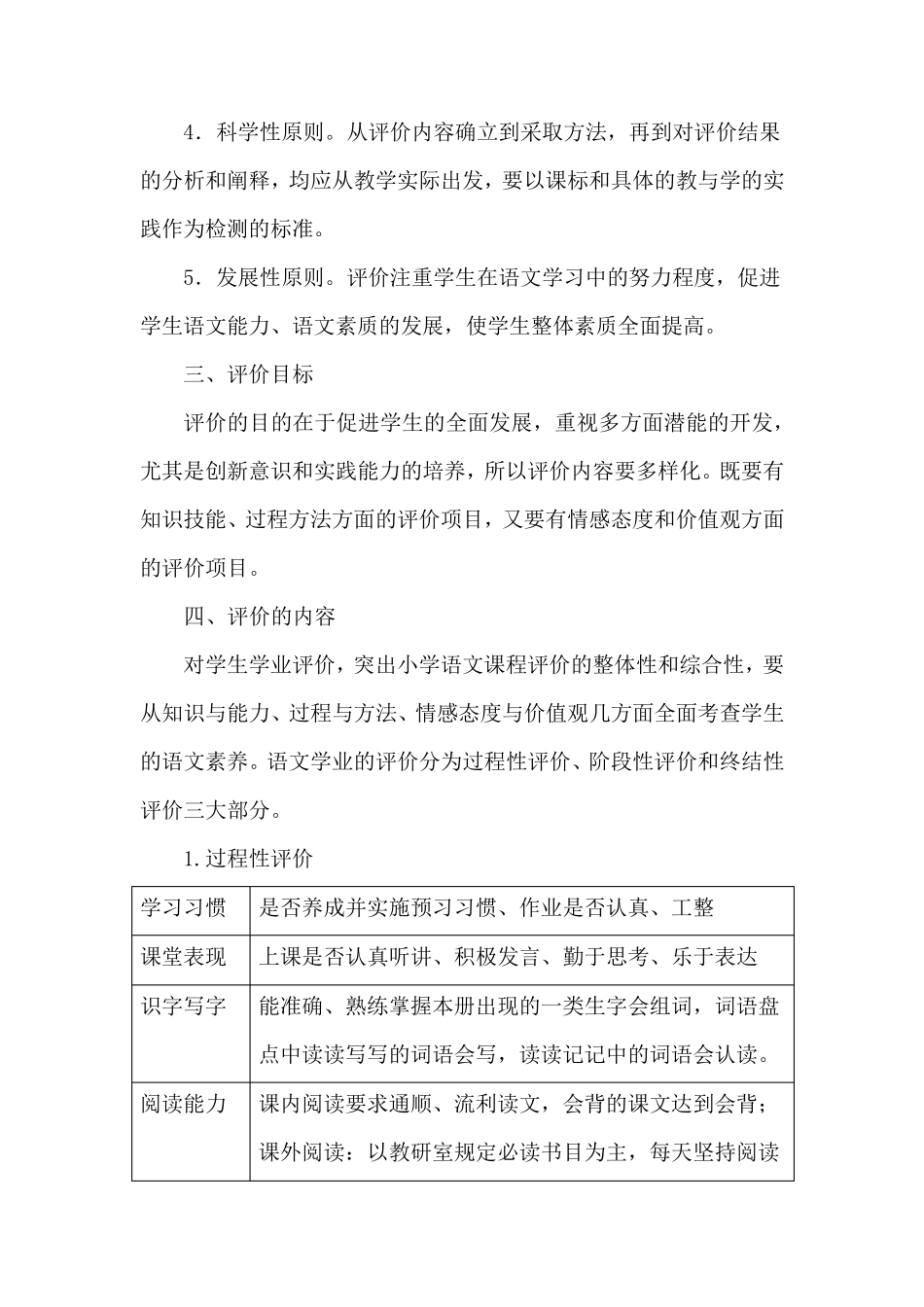 六年级语文学业质量评价方案_第2页