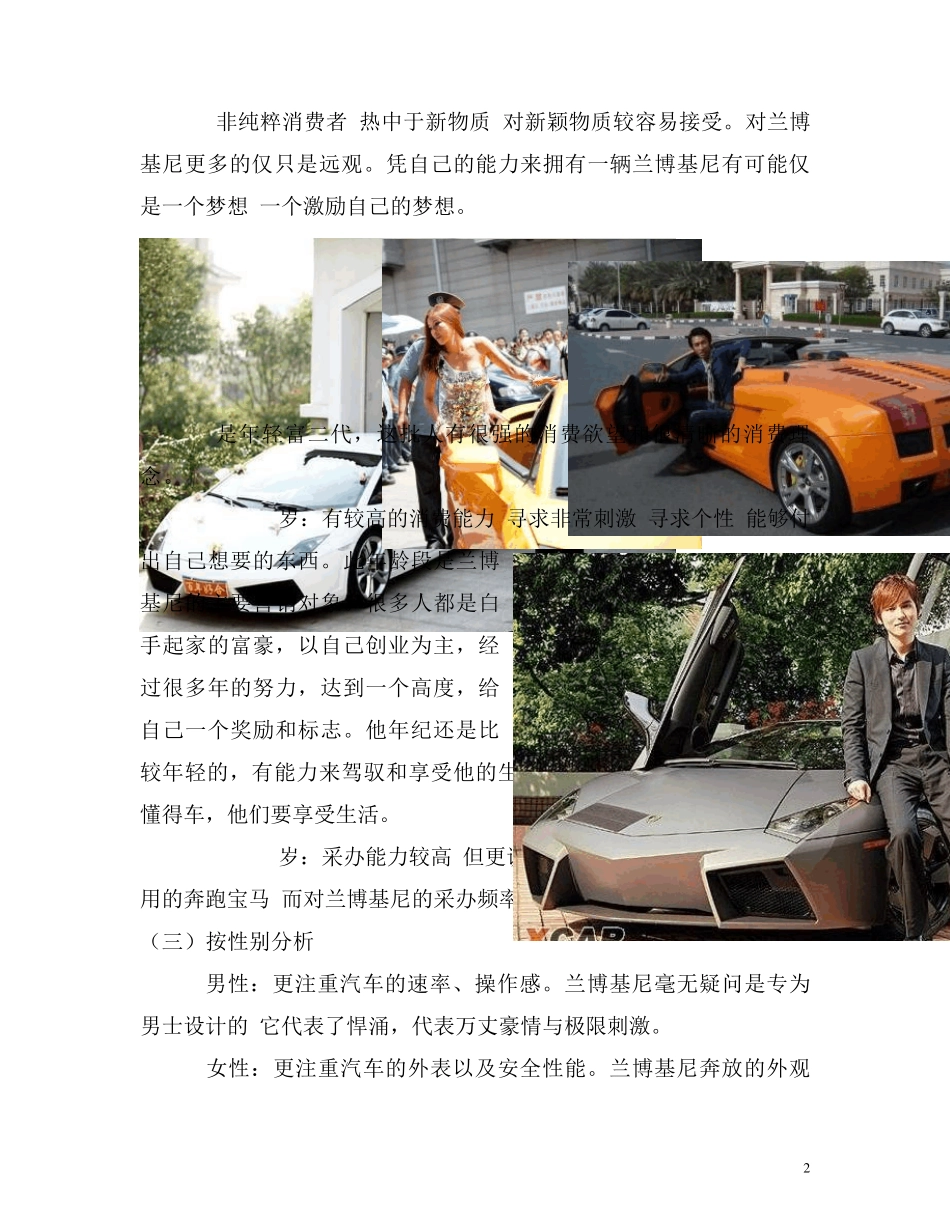 兰博基尼跑车分析报告_第2页
