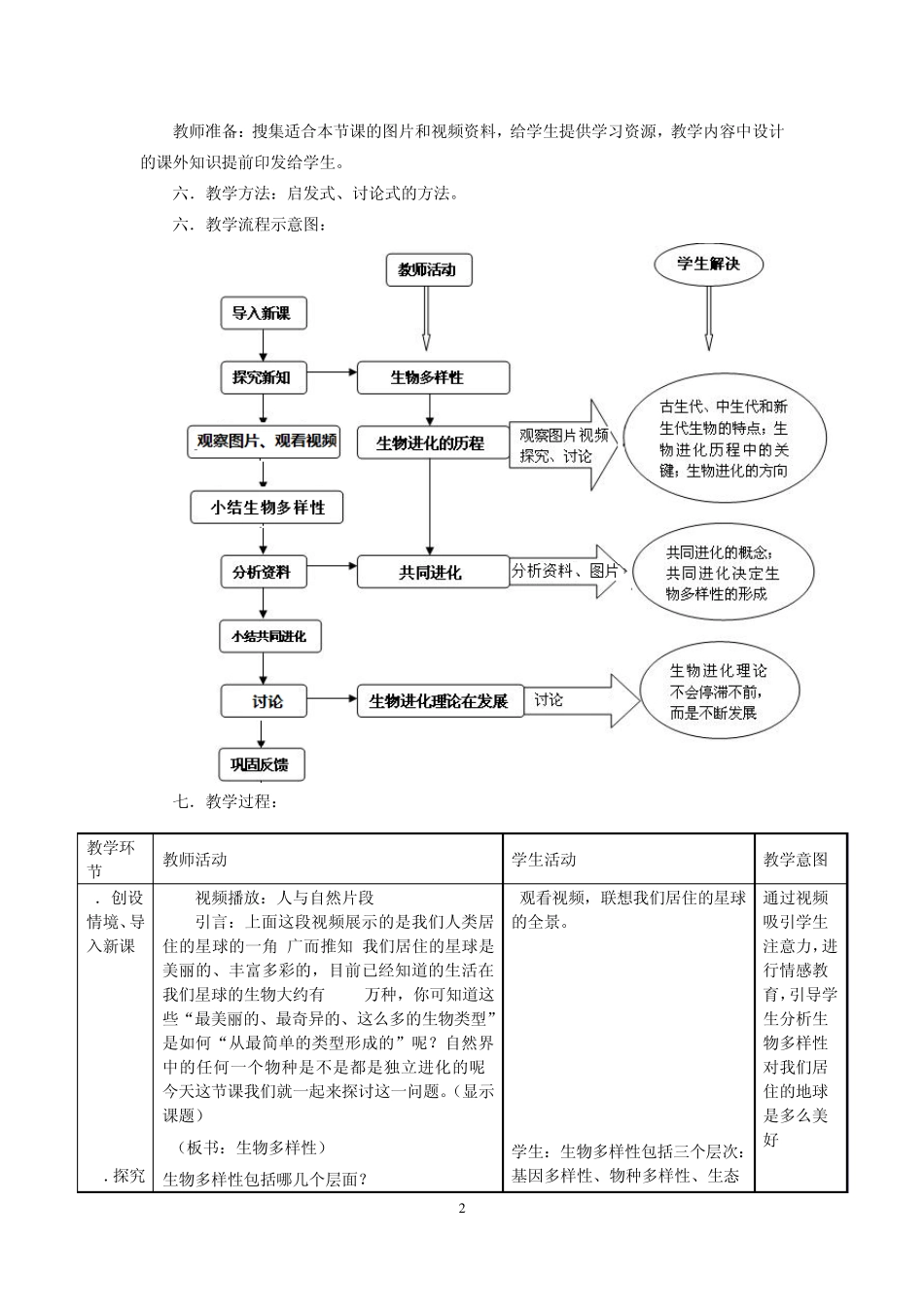 共同进化与生物多样性的形成教学设计_第2页