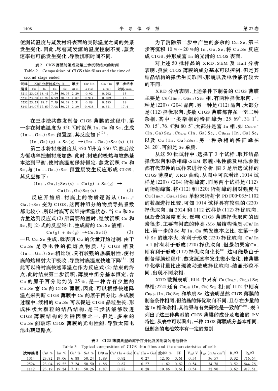 共蒸发三步法制备CIGS薄膜的性质_第3页