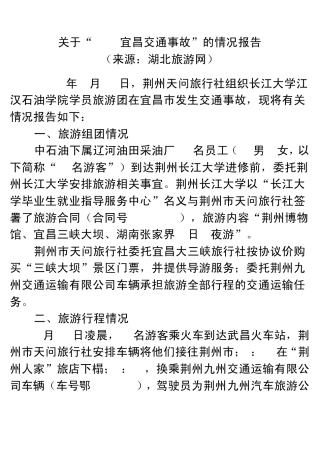 关于7.12宜昌交通事故的情况报告