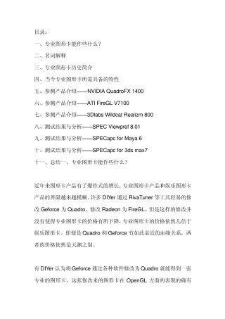 关于专业显卡