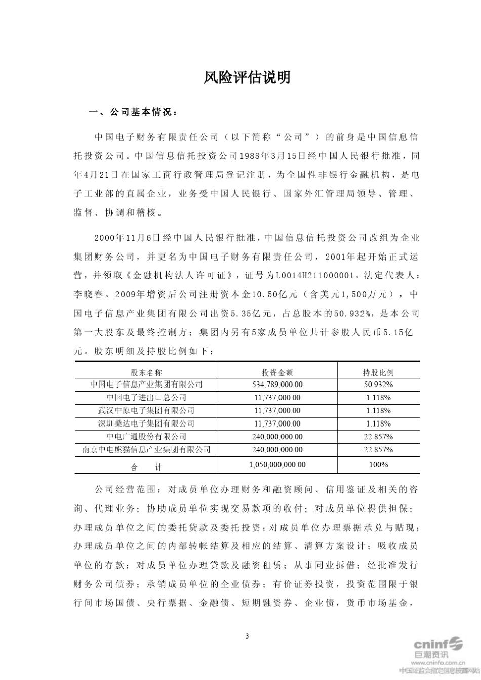 关于中国电子财务有限责任公司风险评估报告_第3页
