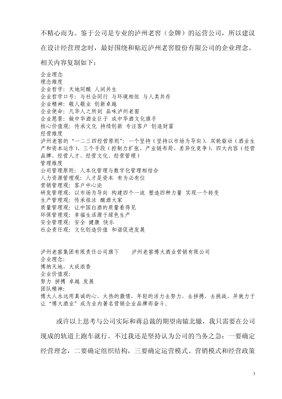 关于公司管理、运营的建议_第3页