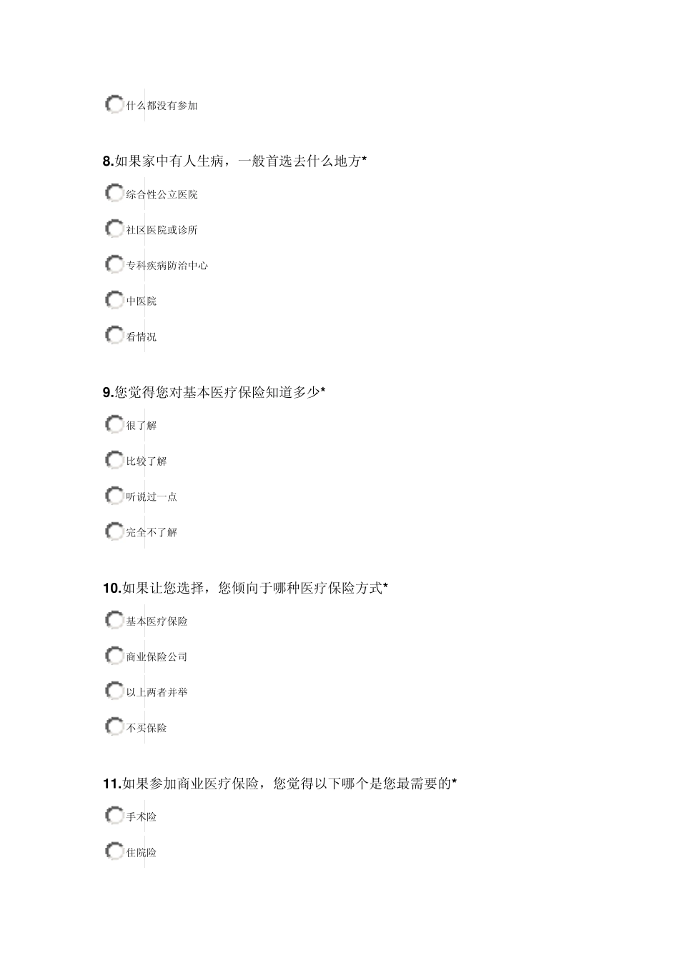 医疗保险调查问卷_第3页