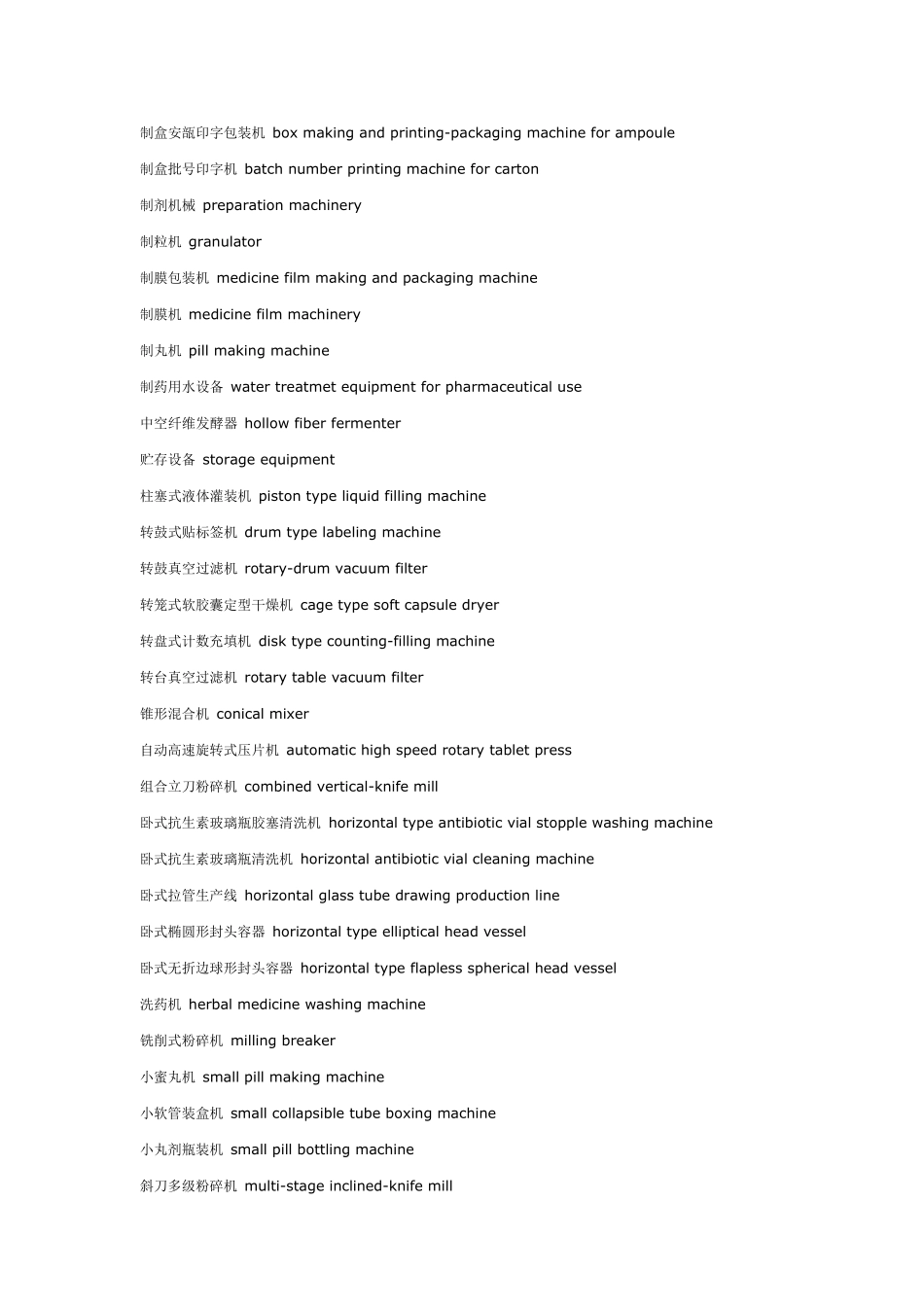 医疗器械专业英文词汇_第3页